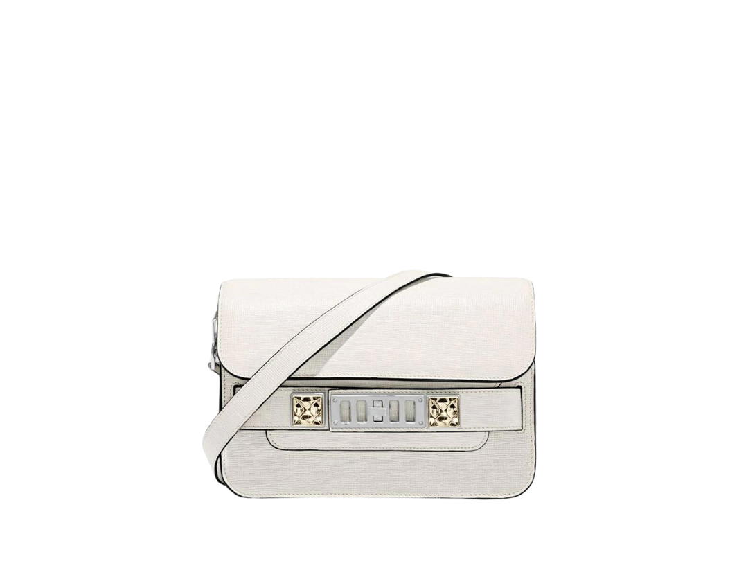 Proenza Schouler Proenza Schouler PS11 Mini Classic Bag In Leather With Silver-Tone Metal Hardware Off-White