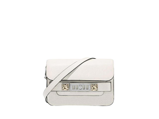 Proenza Schouler Proenza Schouler PS11 Mini Classic Bag In Leather With Silver-Tone Metal Hardware Off-White - view 1
