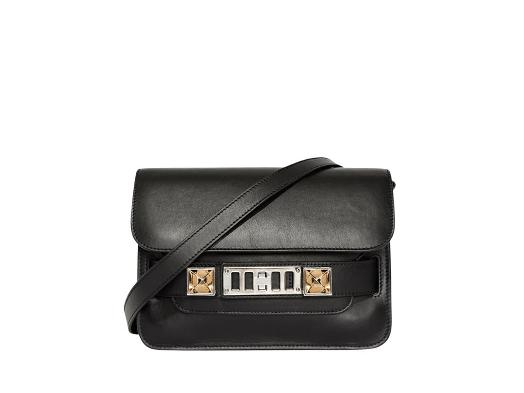 Proenza Schouler Proenza Schouler PS11 Mini Classic Bag In Smooth Leather With Silver-Tone Metal Hardware Black
