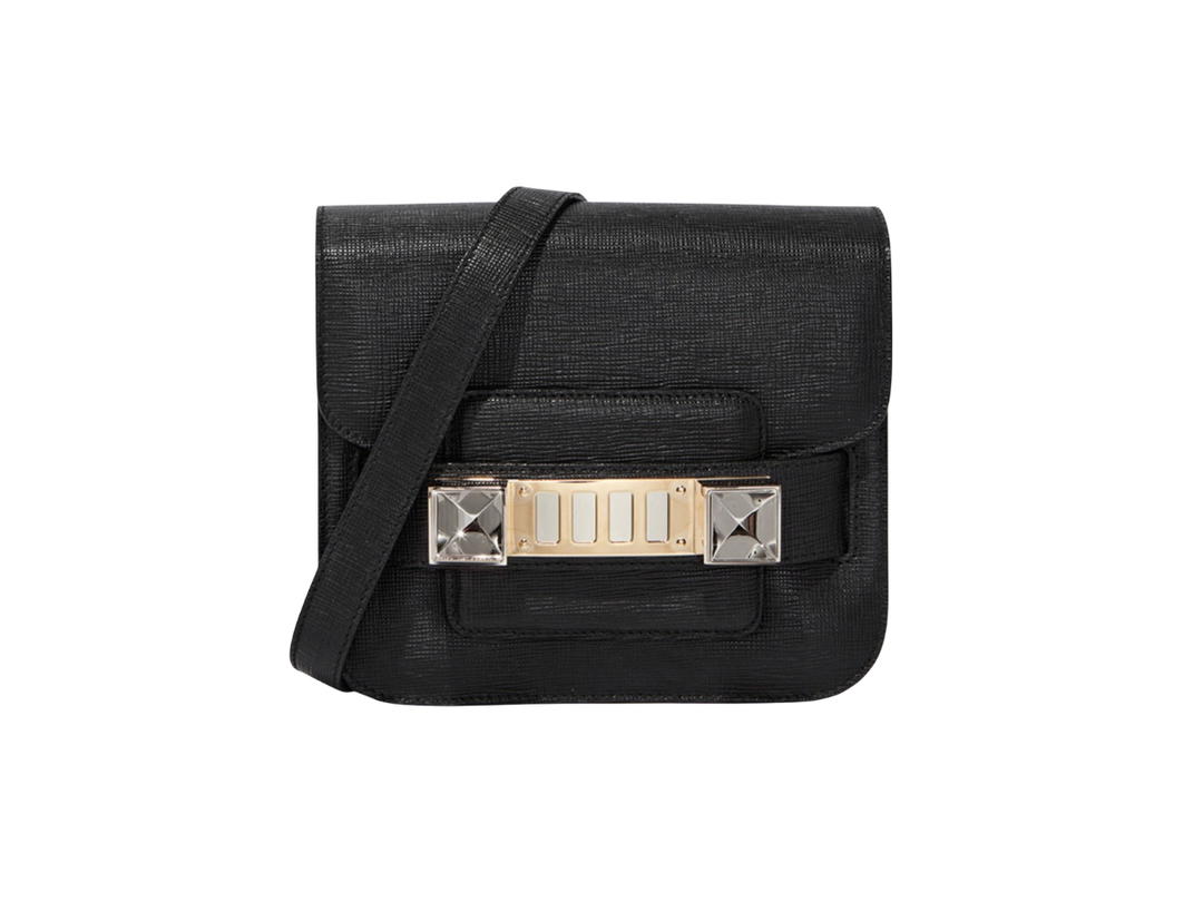 Proenza Schouler Proenza Schouler PS11 Tiny Shoulder Bag In Calfskin Leather With Gold And Silver-Tone Hardware Black