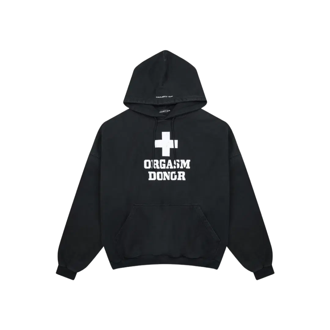 Project G/R Project G/R Orgasm Donor Hoodie Washed Black
