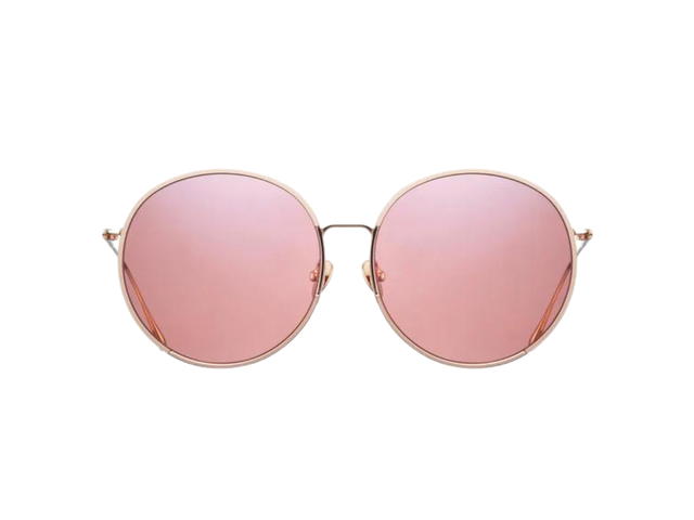 Projekt Produkt Projekt Produkt FN-10-CPG Sunglasses In Pink Gold Titanium Frame With Pink Mirror Lenses - view 1