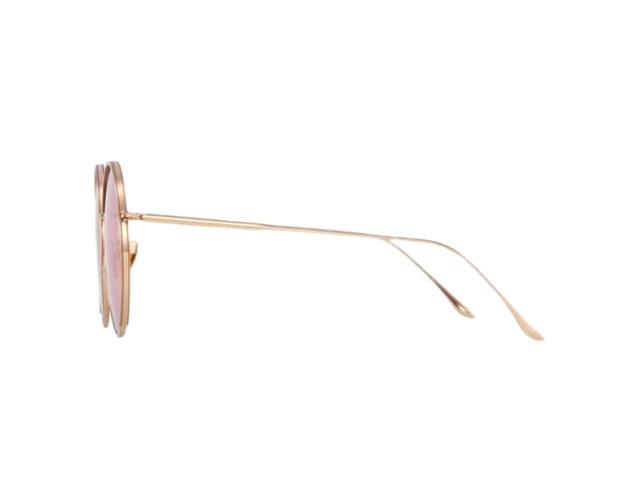 Projekt Produkt Projekt Produkt FN-10-CPG Sunglasses In Pink Gold Titanium Frame With Pink Mirror Lenses - view 3