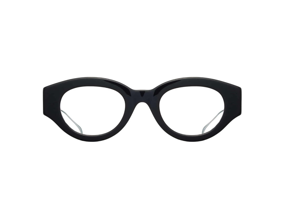Projekt Produkt Projekt Produkt FN-18-C01WG Glasses In Black-White Gold Acetate-Titanium Frame With Clear Lenses