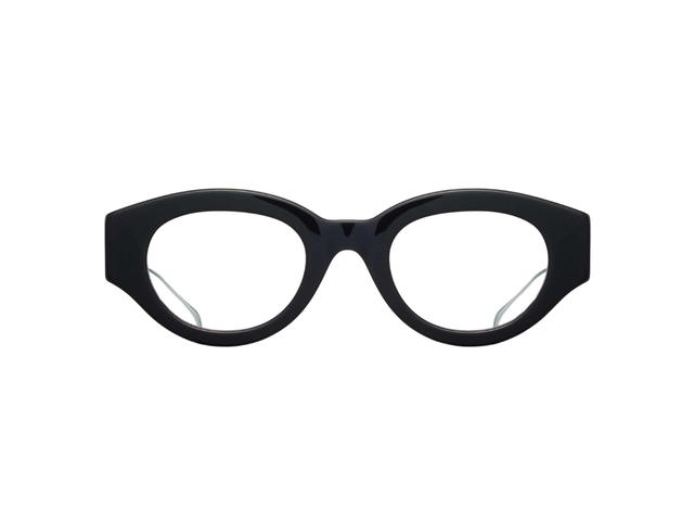 Projekt Produkt Projekt Produkt FN-18-C01WG Glasses In Black-White Gold Acetate-Titanium Frame With Clear Lenses - view 1