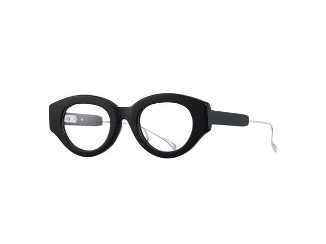 Projekt Produkt Projekt Produkt FN-18-C01WG Glasses In Black-White Gold Acetate-Titanium Frame With Clear Lenses - view 2