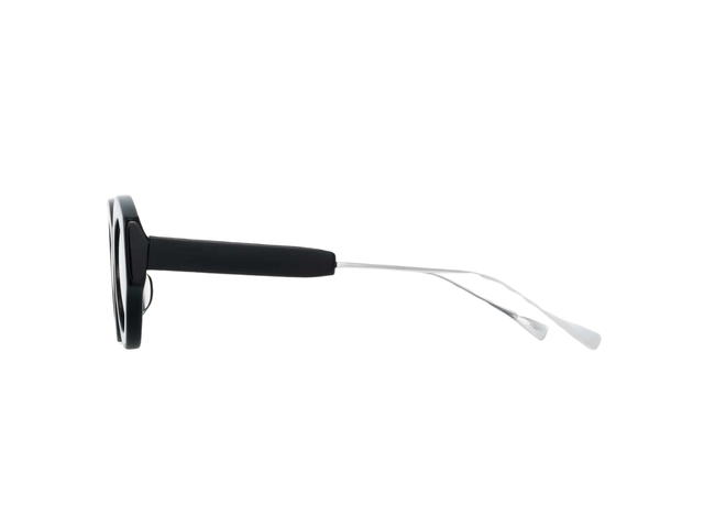 Projekt Produkt Projekt Produkt FN-18-C01WG Glasses In Black-White Gold Acetate-Titanium Frame With Clear Lenses - view 3