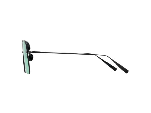 Projekt Produkt Projekt Produkt FN-3-CBK Sunglasses In Black Titanium Frame With Green Tint Lenses - view 3
