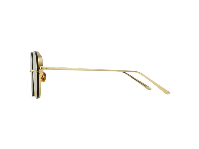 Projekt Produkt Projekt Produkt FN-4-CGLD Sunglasses In Gold Titanium Frame With Yellow Tint Lenses - view 3