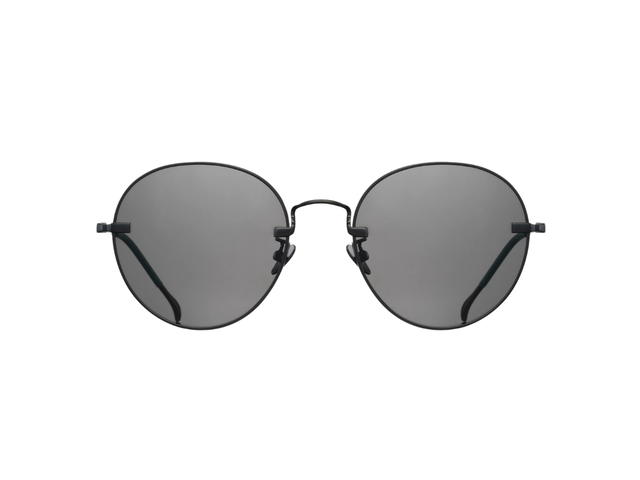 Projekt Produkt Projekt Produkt FN-CC1-CBK Sunglasses In Black Titanium Frame With Gray Tint Lenses - view 1
