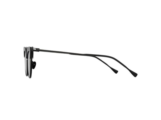 Projekt Produkt Projekt Produkt FN-CC4-C01BK Sunglasses In Black Acetate-Titanium Frame With Green Lenses - view 3