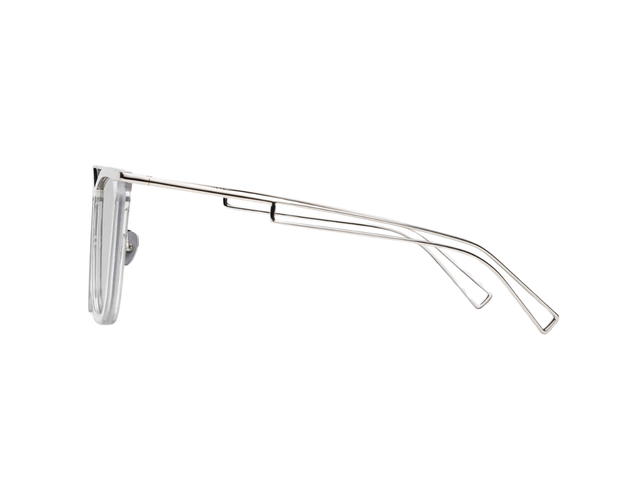 Projekt Produkt Projekt Produkt RP-04-C00WG Sunglasses In Clear-White Gold Acetate-Stainless Steel Frame With Green Lenses - view 3