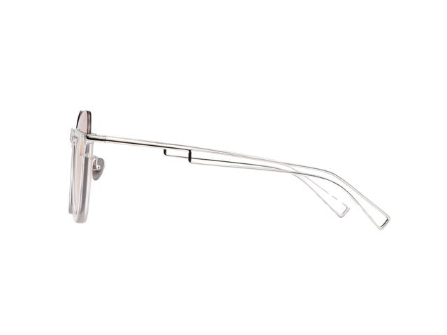 Projekt Produkt Projekt Produkt RP-05-C00WG Sunglasses In Clear-White Gold Acetate-Stainless Steel Frame With Orange Tint Lenses - view 3