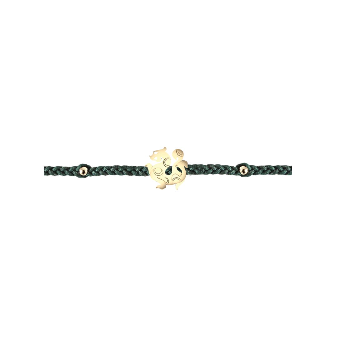 RAVIPA Qilin Golden Gold Bracelet (Deep green)