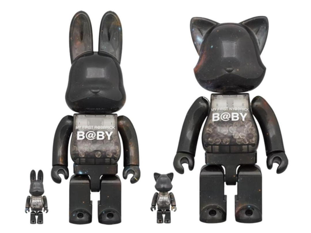 Medicom Toy R@BBRICK & NY@BRICK My First Baby Space Ver. Black 400% + 100%