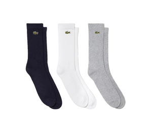 Buy Lacoste 3-Pack Sport Socks Grey White Navy at Sasom – Authentic and Ready to Ship