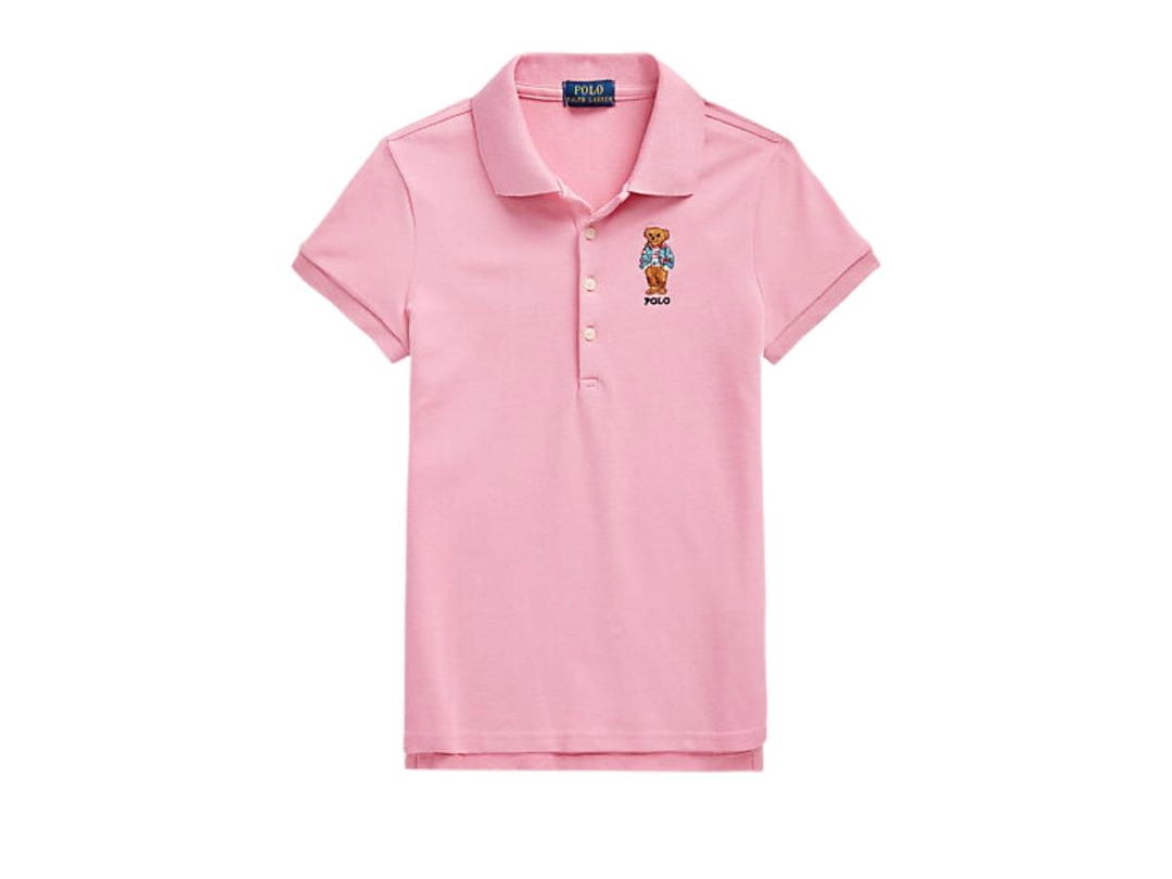 Polo Ralph Lauren Ralph Lauren Kids Polo Bear Stretch Mesh Shirt In Beach Pink