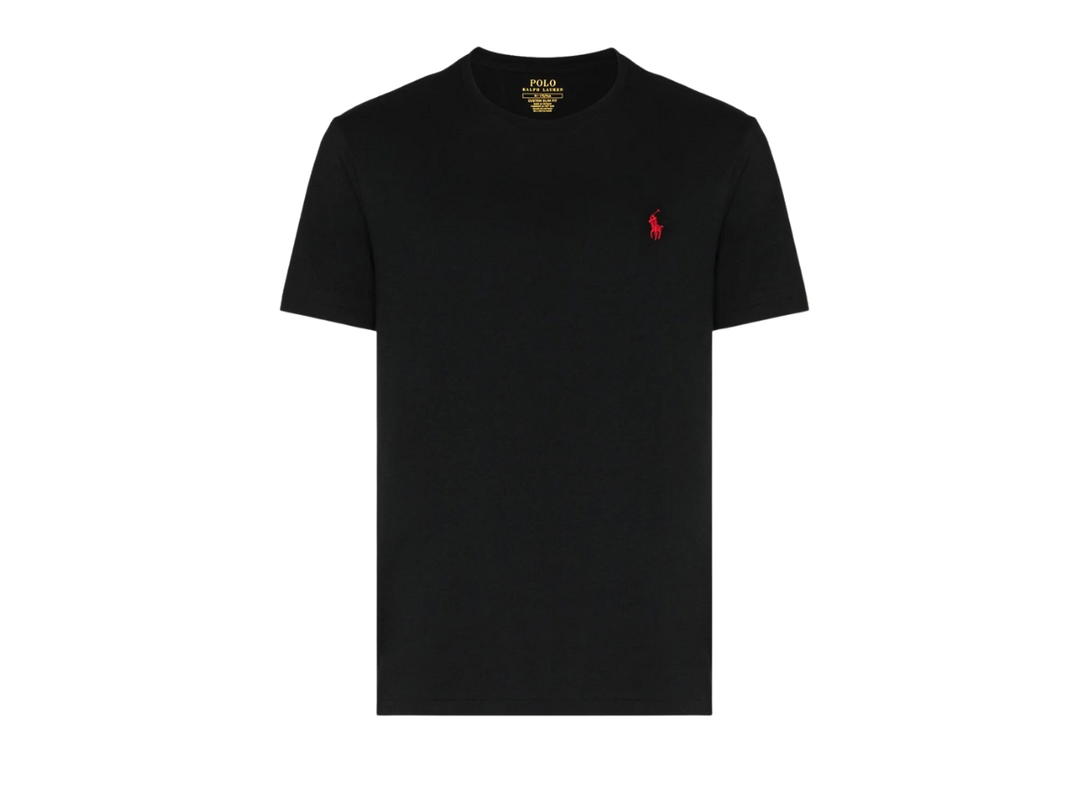 Polo Ralph Lauren Ralph Lauren Logo-Embroidered Cotton T-Shirt Black