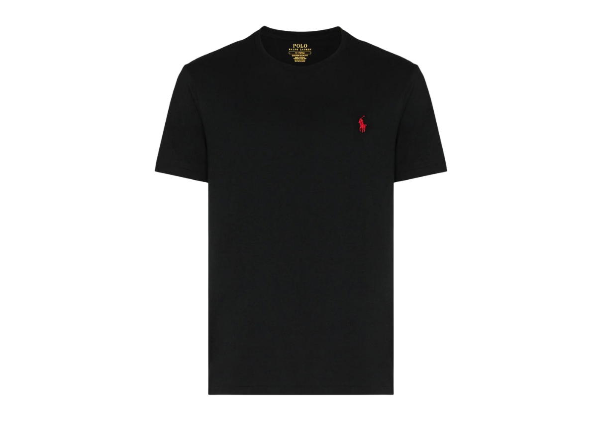 Polo Ralph Lauren Ralph Lauren Logo-Embroidered Cotton T-Shirt Black