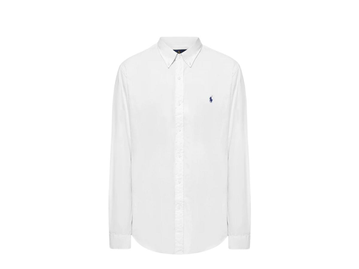 Polo Ralph Lauren Ralph Lauren Logo Embroidered Shirt Custom Fit Feather Weight Twill White