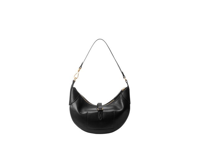 Polo Ralph Lauren Ralph Lauren Polo ID Calfskin Mini Shoulder Bag With Gold-Tone Brass Hardware Black - view 2