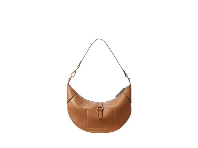 Polo Ralph Lauren Ralph Lauren Polo ID Calfskin Mini Shoulder Bag With Gold-Tone Brass Hardware Tan - view 2