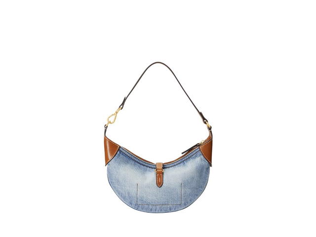 Polo Ralph Lauren Ralph Lauren Polo ID Denim-Leather Mini Shoulder Bag With Gold-Tone Brass Hardware Light Wash - view 2
