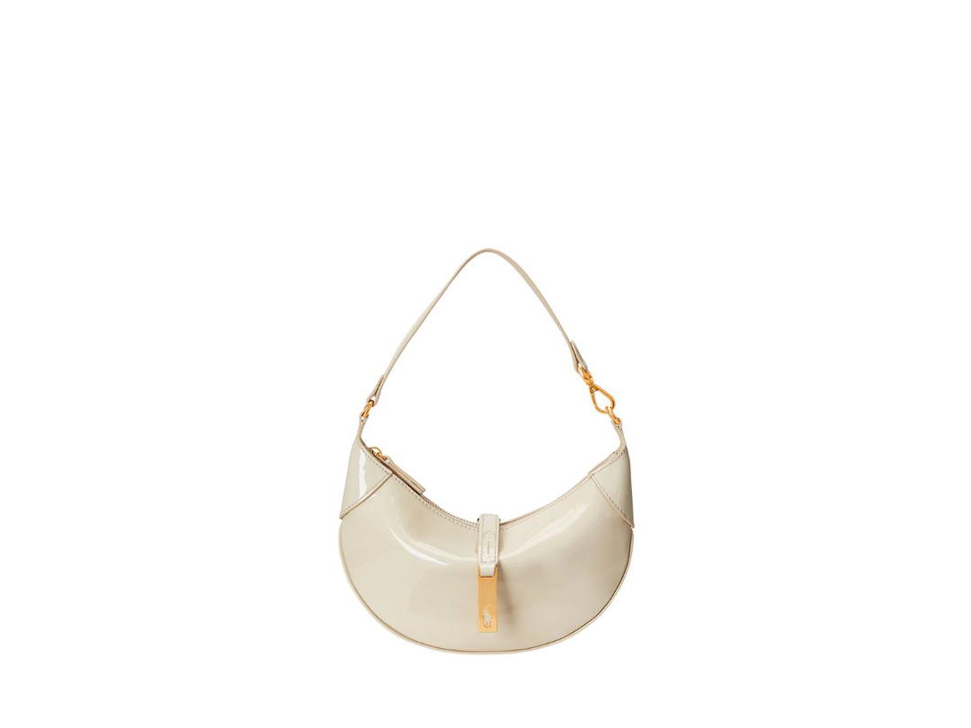 Polo Ralph Lauren Ralph Lauren Polo ID Patent Mini Shoulder Bag With Gold-Tone Brass Hardware Sand