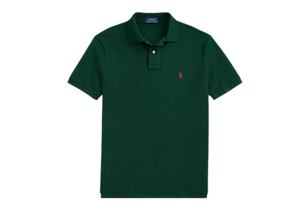 Polo Ralph Lauren Ralph Lauren The Iconic Mesh Polo Shirt Green-Burgundy
