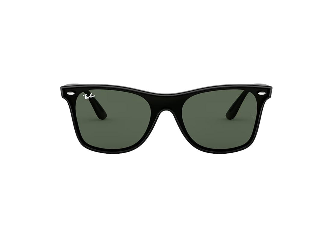Ray-Ban Ray-Ban Blaze Wayfarer In Polished Black Frame With Green Lenses