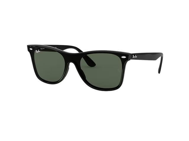 Ray-Ban Ray-Ban Blaze Wayfarer In Polished Black Frame With Green Lenses - view 2