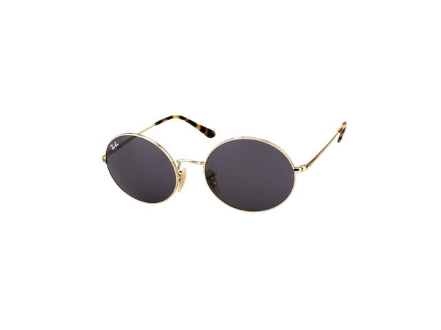Ray-Ban Ray-Ban RB 1970 Oval Sunglasses In Gold Frame With Grey Lenses - view 1