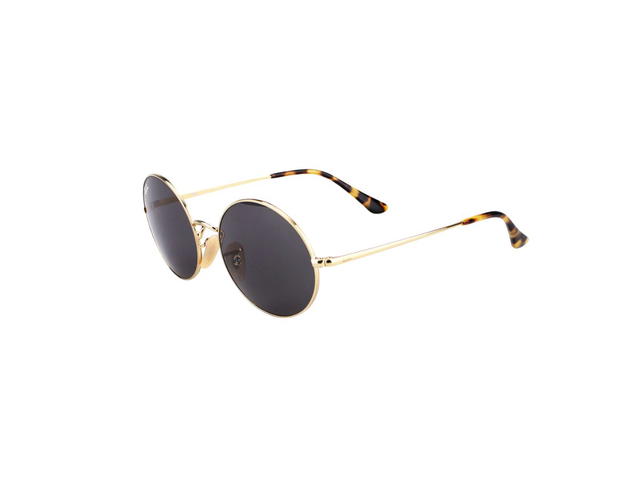 Ray-Ban Ray-Ban RB 1970 Oval Sunglasses In Gold Frame With Grey Lenses - view 3