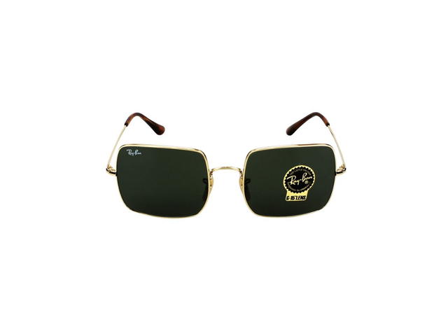 Ray-Ban Ray-Ban RB 1971 Square Sunglasses In Gold Metal Frame With Green Lenses - view 2