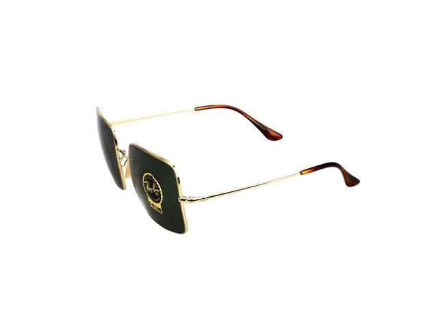 Ray-Ban Ray-Ban RB 1971 Square Sunglasses In Gold Metal Frame With Green Lenses - view 3