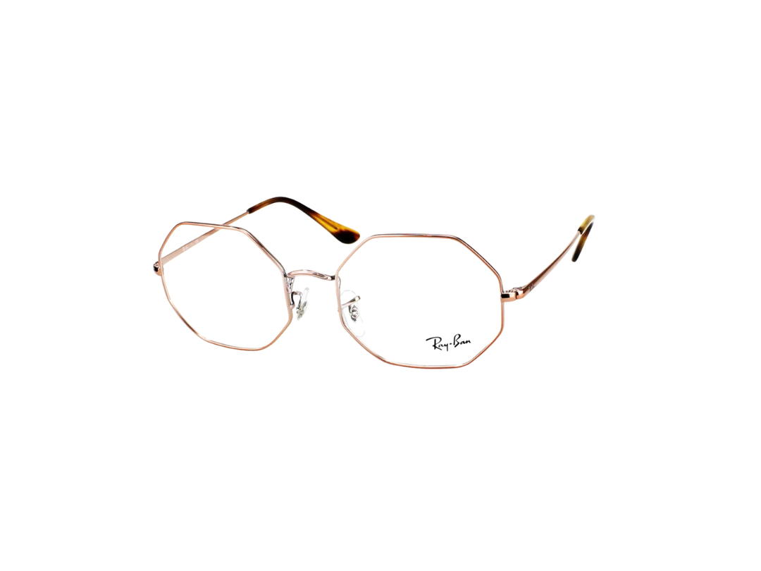Ray-Ban Ray-Ban RB 1972V Octagon Eyeglasses In Gold Metal With Demo Lens Havana