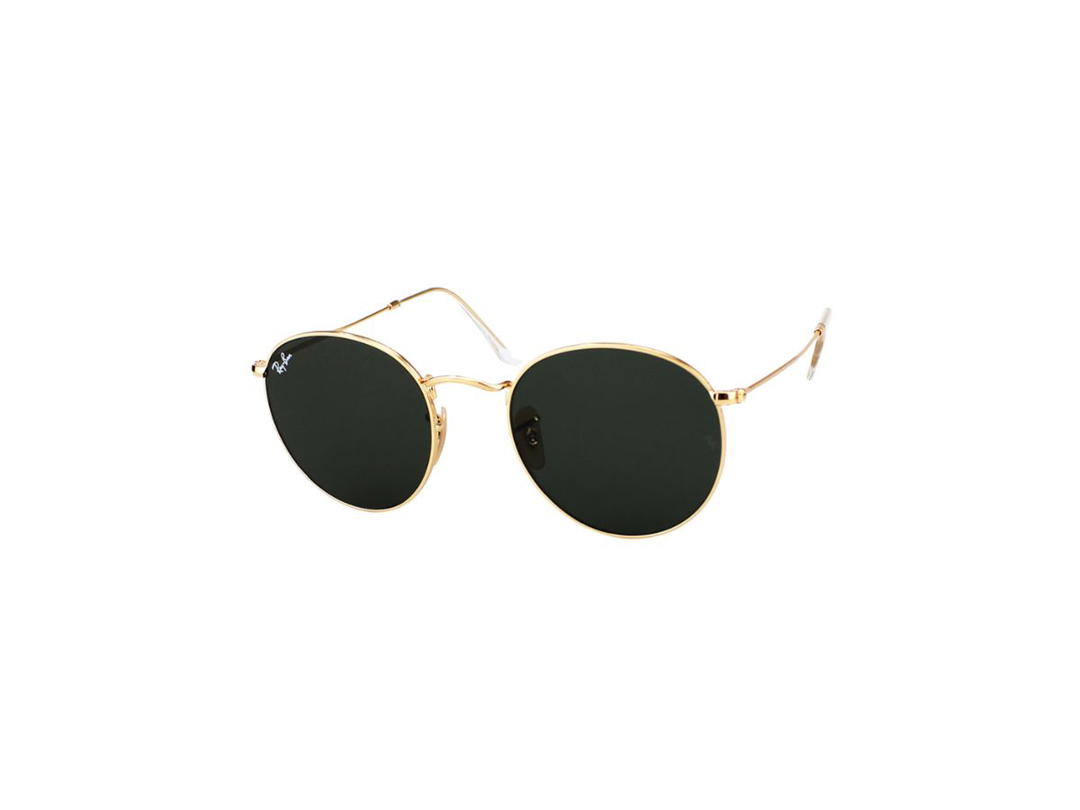 Ray-Ban Ray-Ban RB 3447 Round Metal Sunglasses In Gold Frame With Black Lenses