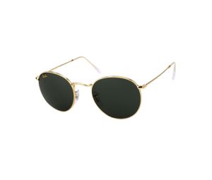 Buy Ray-Ban RB 3447 Round Metal Sunglasses In Gold Metal Frame With Green Lenses at Sasom – Authentic and Ready to Ship
