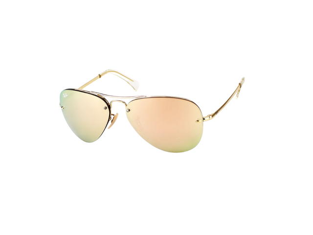 Ray-Ban Ray-Ban RB 3449 Sunglasses In Gold Metal Plastic With Gold Lens - view 1