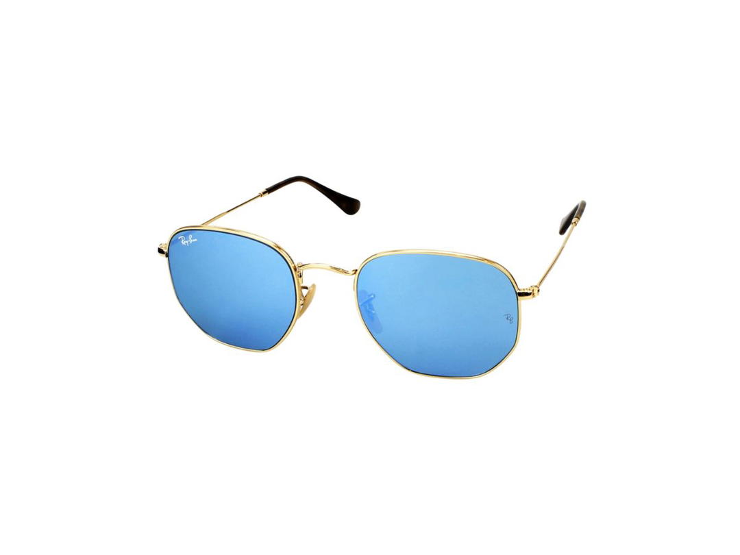 Ray-Ban Ray-Ban RB 3548 N Sunglasses In Gold Frame With Blue Mirror Lenses