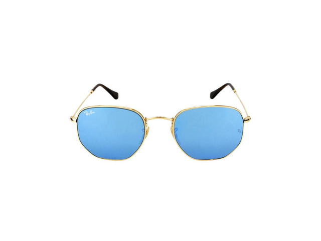 Ray-Ban Ray-Ban RB 3548 N Sunglasses In Gold Frame With Blue Mirror Lenses - view 2