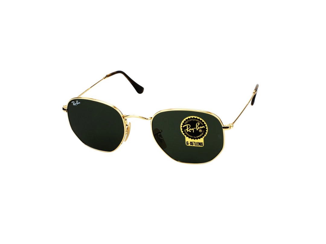 Ray-Ban Ray-Ban RB 3548 N Sunglasses In Gold Metal Frame With Green Lenses