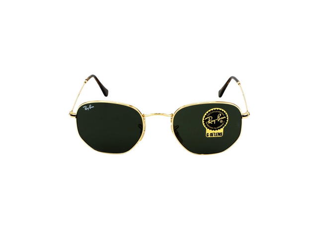Ray-Ban Ray-Ban RB 3548 N Sunglasses In Gold Metal Frame With Green Lenses - view 2