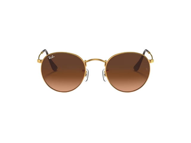 Ray-Ban Ray-Ban Round Metal In Polished Light Bronze Frame With Brown Lenses - view 1