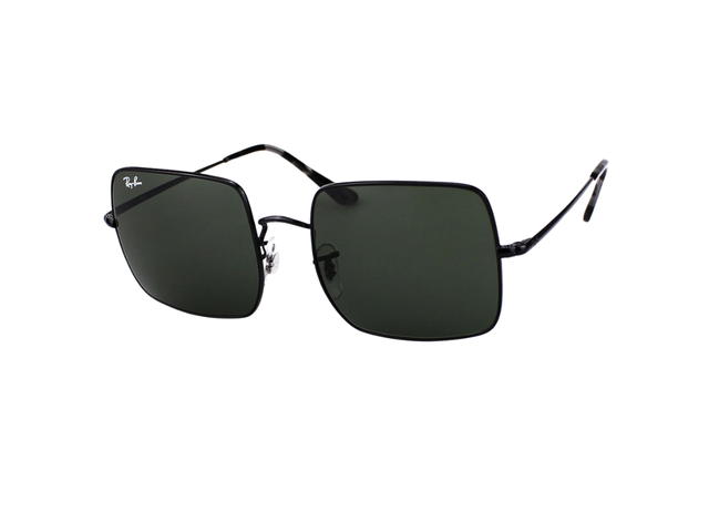 Ray-Ban Ray-Ban Square 1971 Classic In Polished Black Frame With Green Lenses - view 2