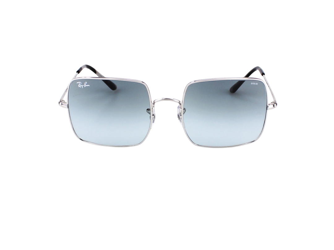 Ray-Ban Ray-Ban Square 1971 Classic In Polished Silver Frame With Blue Gradient Lenses