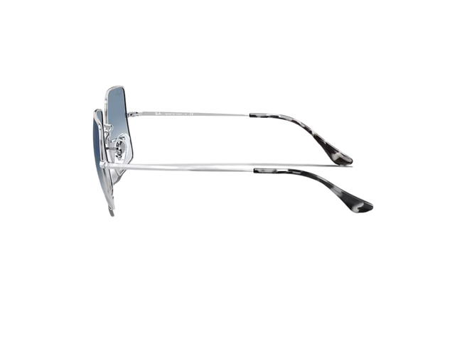 Ray-Ban Ray-Ban Square 1971 Classic In Polished Silver Frame With Blue Lenses - view 3