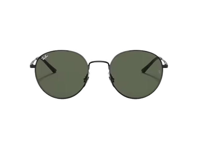Ray-Ban Ray-Ban Round Metal Sunglasses Polished Black Green Lenses - view 2