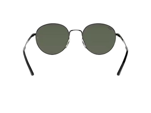 Ray-Ban Ray-Ban Round Metal Sunglasses Polished Black Green Lenses - view 4