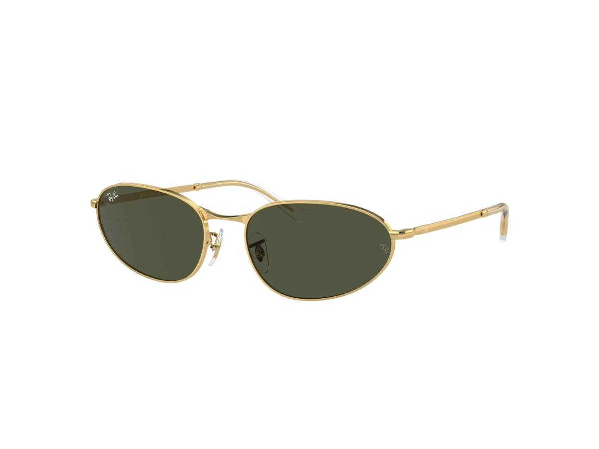 Ray-Ban Ray-Ban Oval Arista Sunglasses Gold Green Lenses